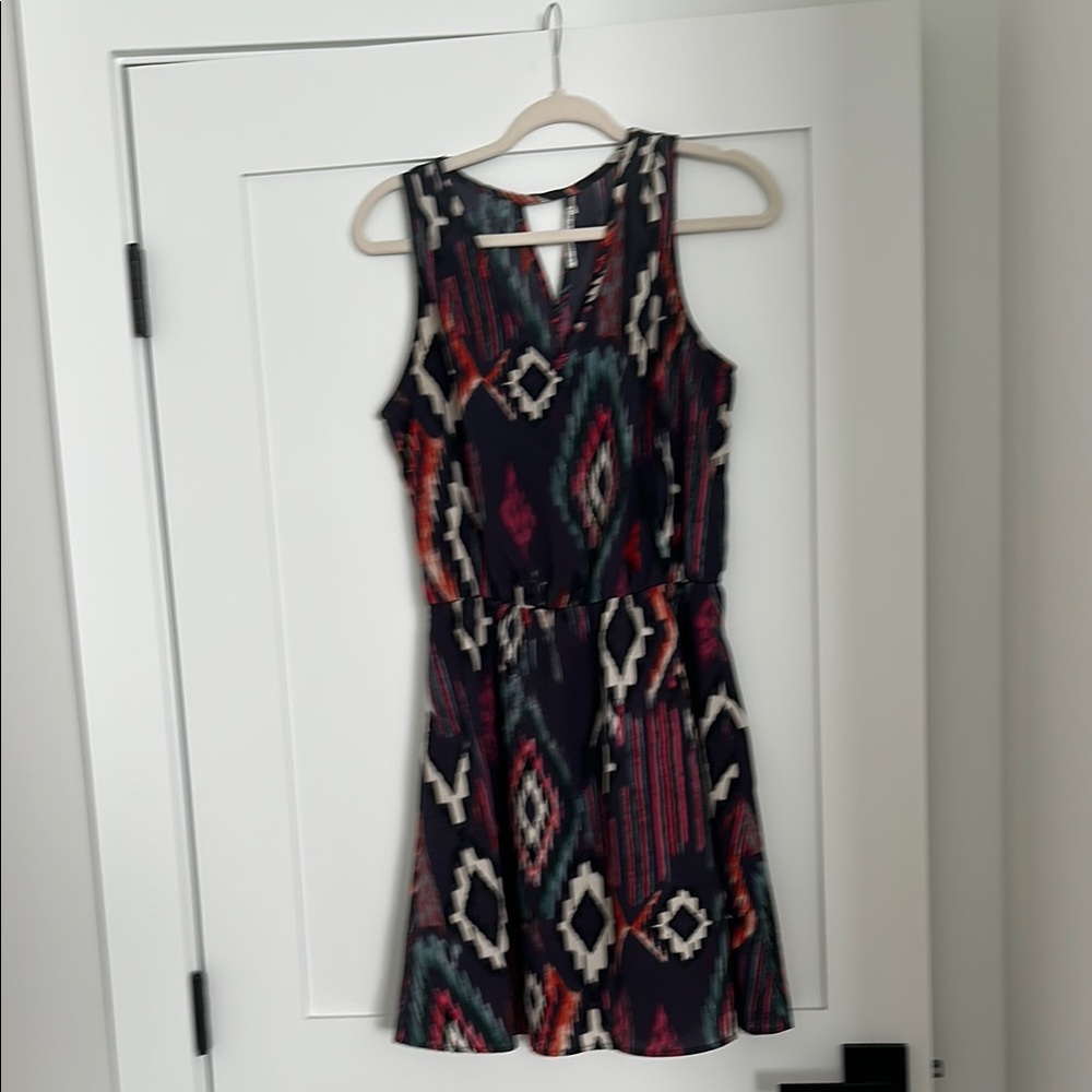 Collective Concepts Red and Black Sleeveless V-Neck Sundress